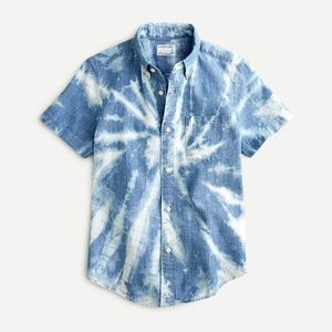 Crewcuts NWT Tie-dye Denim Button Shirt- Size 14
